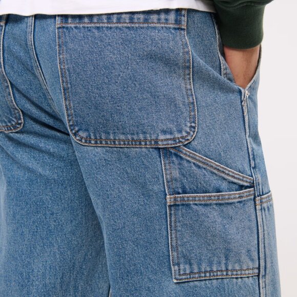 Abercrombie & Fitch 90s Loose Baggy Workwear Carpenter Relaxed Fit Jeans 34x32 - Picture 6 of 10